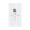 Coastal Snowman with Blue Starfish Buttons Cotton Flour Sack Kitchen Dish Towel 27L x 18W in.